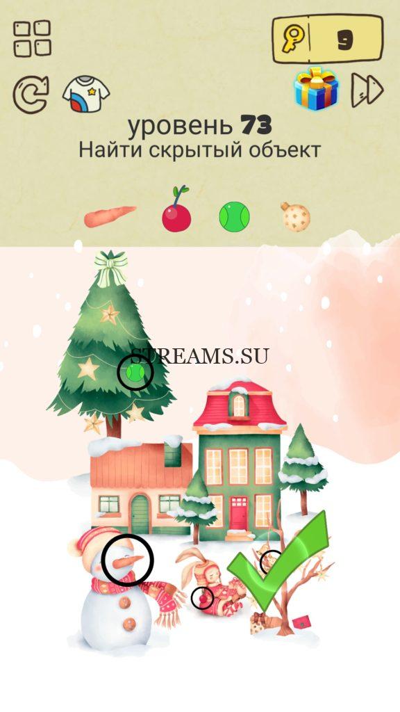 Найти скрытый объект. 73 уровень Brain Crazy