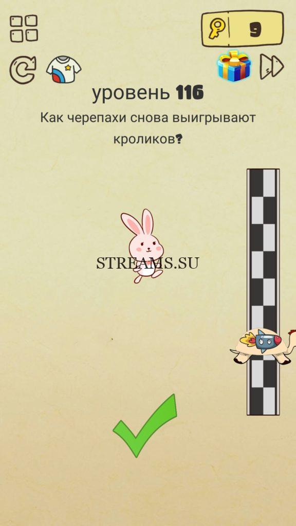 Как черепахи снова выигрывают кроликов. 116 уровень Brain Crazy